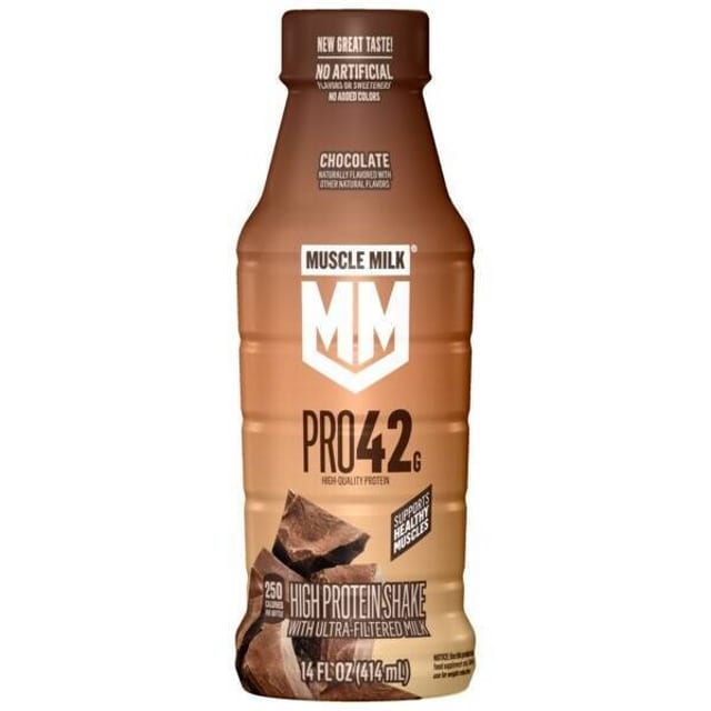 Chocolate Muscle Milk.